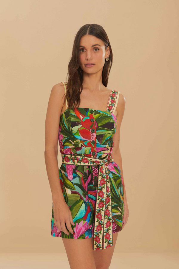 Tan Jardin De Reve Multicolor Romper Romper