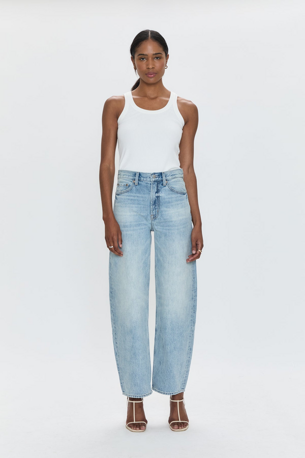 Lavender Wes High Rise Barrel Jean | Clever Jeans