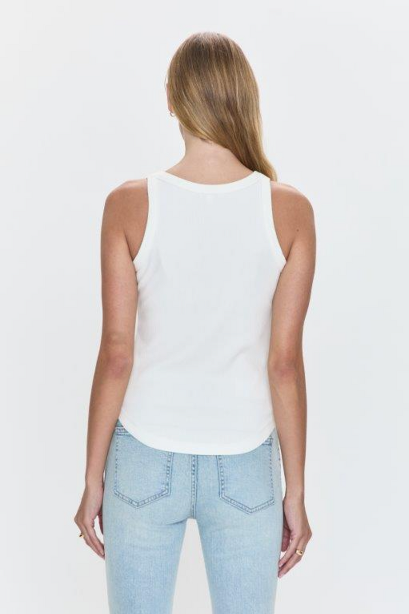 Lavender Christy Curved Hem Tank Top Tank Top