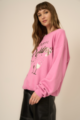 Light Pink Forecast Pouring Foil Sweatshirt Sweatshirt