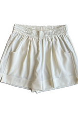 Light Gray Jessica Elastic Waist Short Short