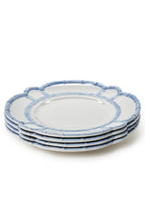 Light Gray French Blue Bamboo Plates Plate