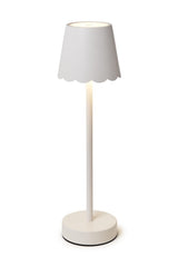 Light Gray Scalloped Edge Table Lamp Gift