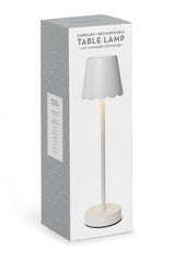 Light Gray Scalloped Edge Table Lamp Gift