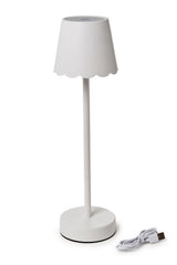 Light Gray Scalloped Edge Table Lamp Gift