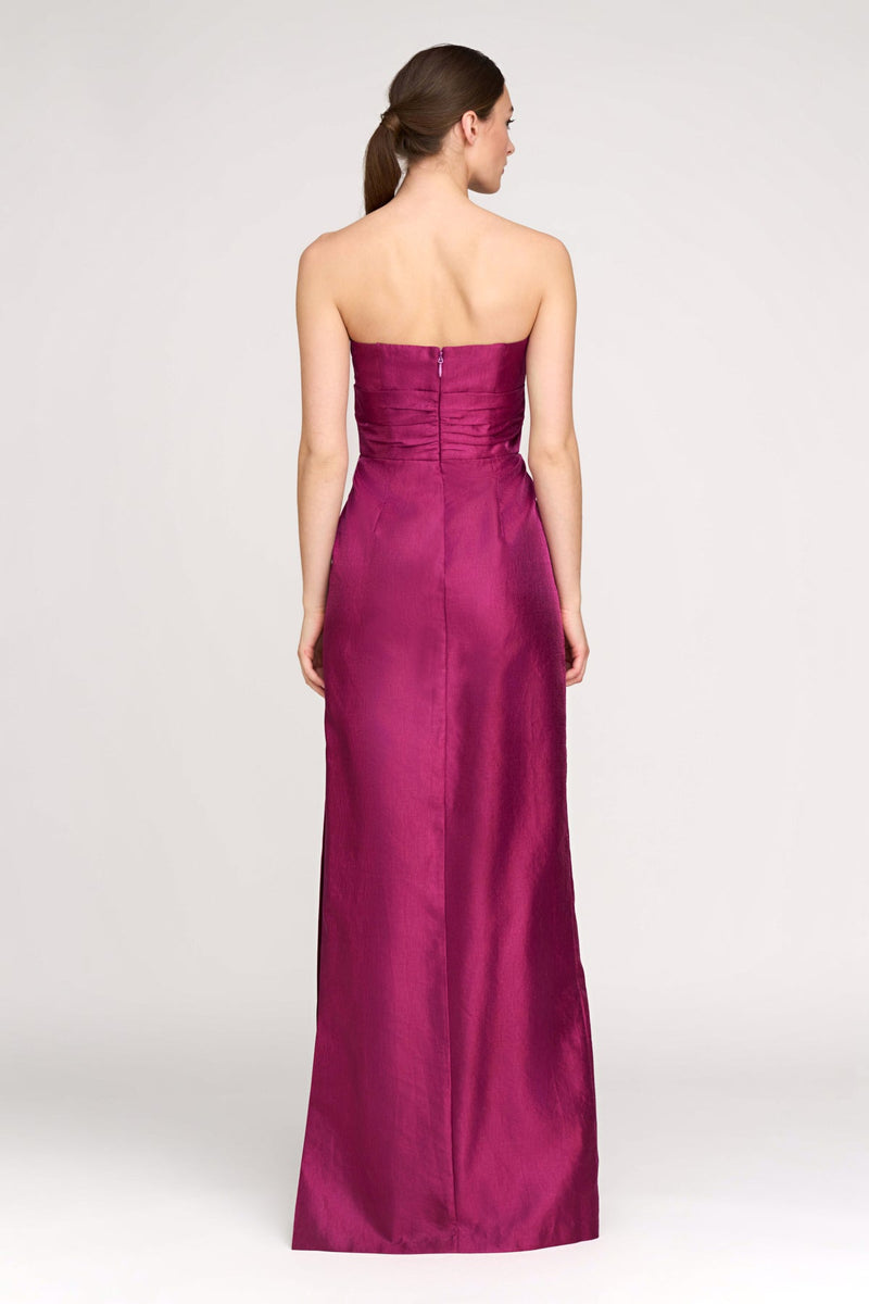 Maroon Caroline | Column Gown Formal Dress