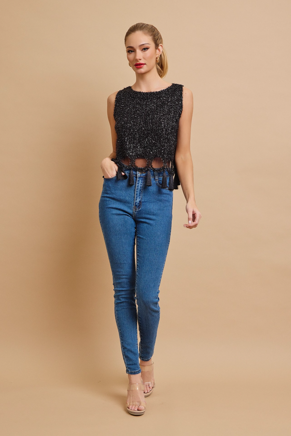 Tan New Year, New Tassel Top Top