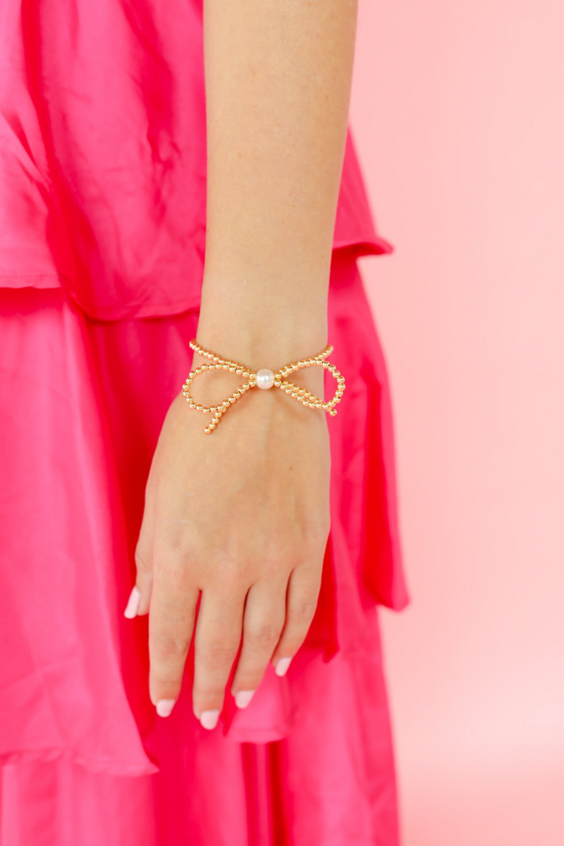 Light Pink Gold Bow Bracelet Bracelet