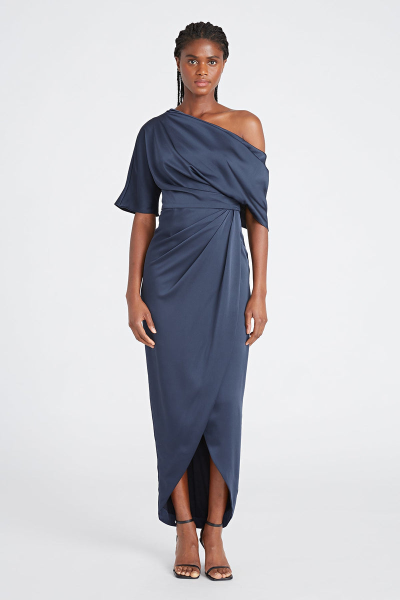 Lavender Rayna | One Shoulder Draped Gown Formal Dress