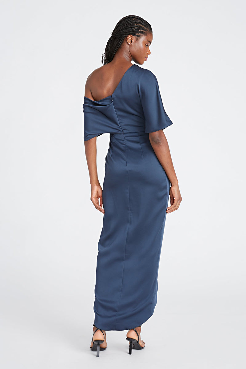 Lavender Rayna | One Shoulder Draped Gown Formal Dress