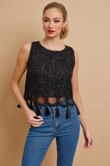 Rosy Brown New Year, New Tassel Top Top