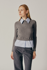 Gray Amsonia 2 In 1 Shirt Jumper Top