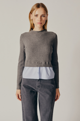 Gray Amsonia 2 In 1 Shirt Jumper Top