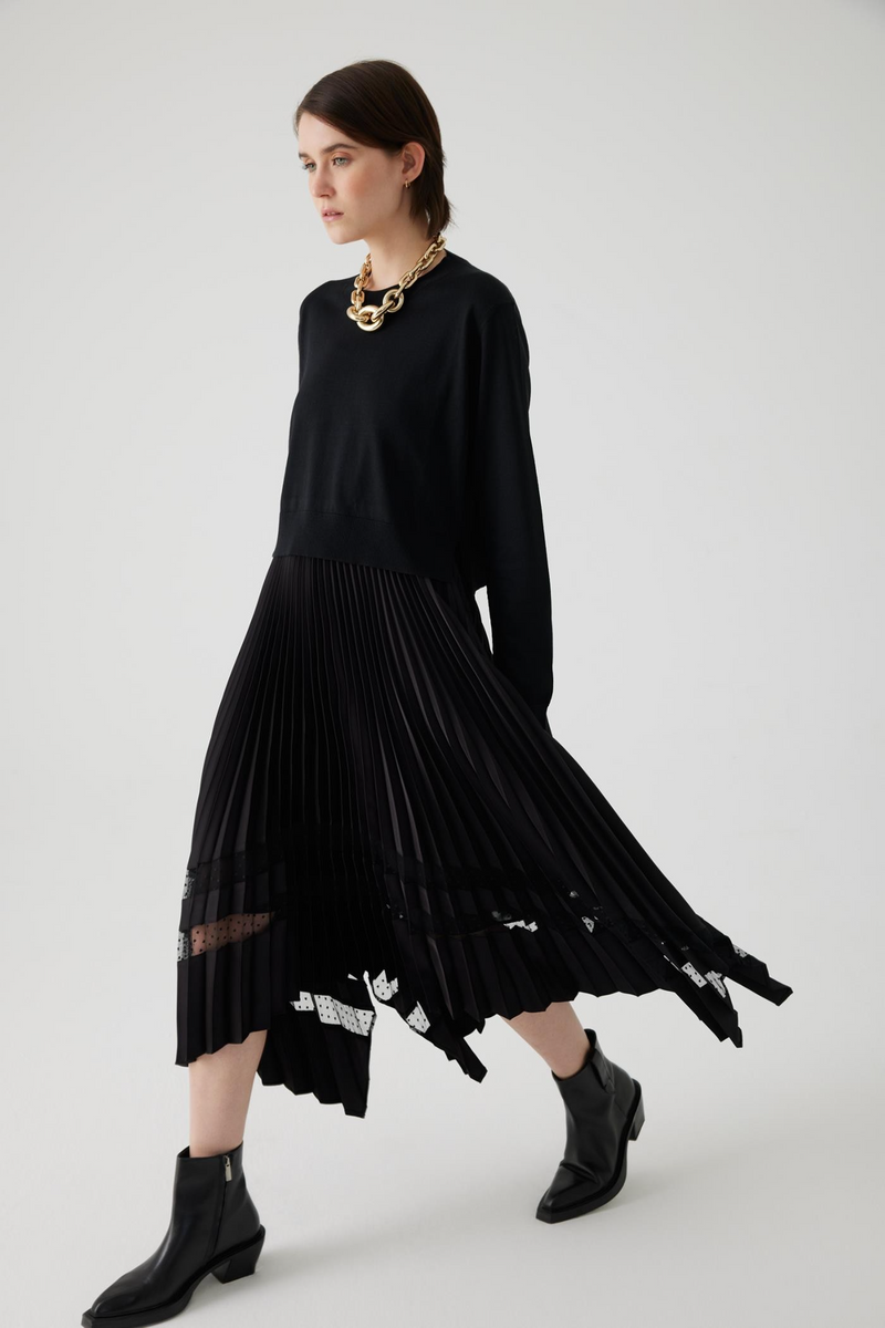 Black Axelle Dress Midi Dress