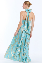 White Smoke Adelina Gown in Blue/Gold Formal Dress