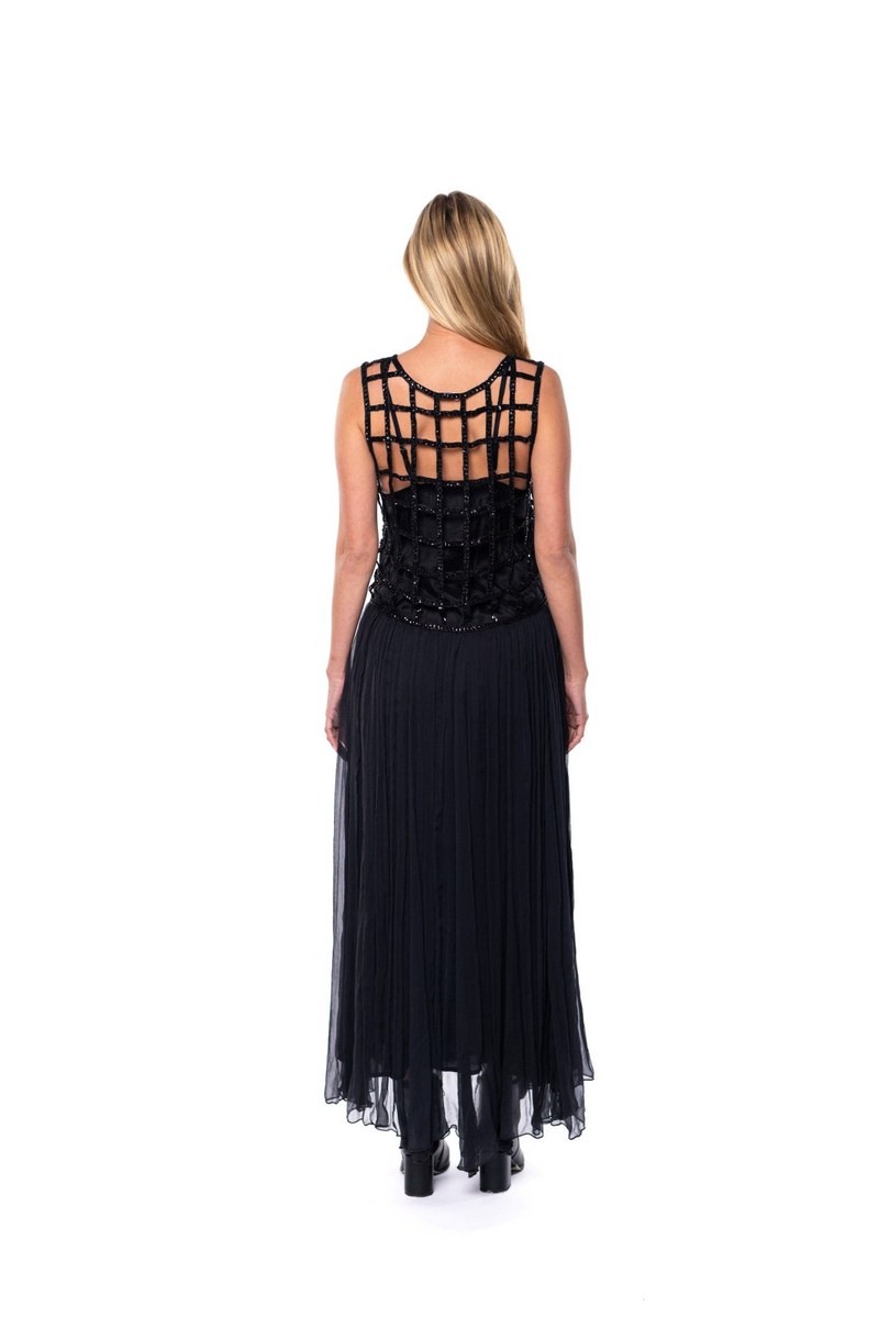 Tan Darla Black Dress Maxi Dress