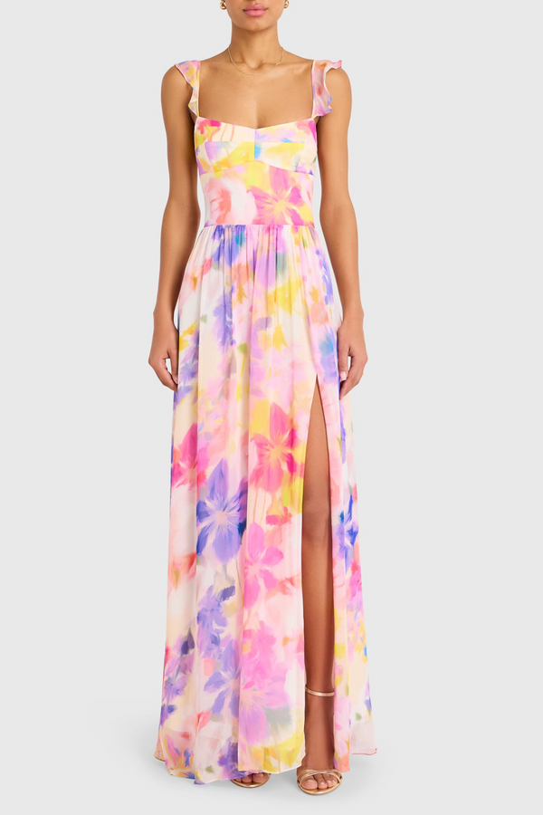 Misty Rose Terrassa Maxi in Layla Print Maxi Dress