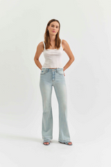Lavender The Heartbreaker Mid Rise Flare | Swoon Vintage Jeans