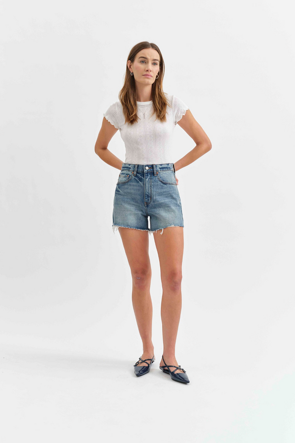 Lavender The Knockout High Rise Short | Thrill Vintage Denim Shorts