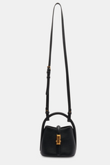 White Smoke Neve Crossbody | Black Leather Cross Body