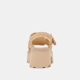 White Smoke Latice Sandals | Light Natural Sandal