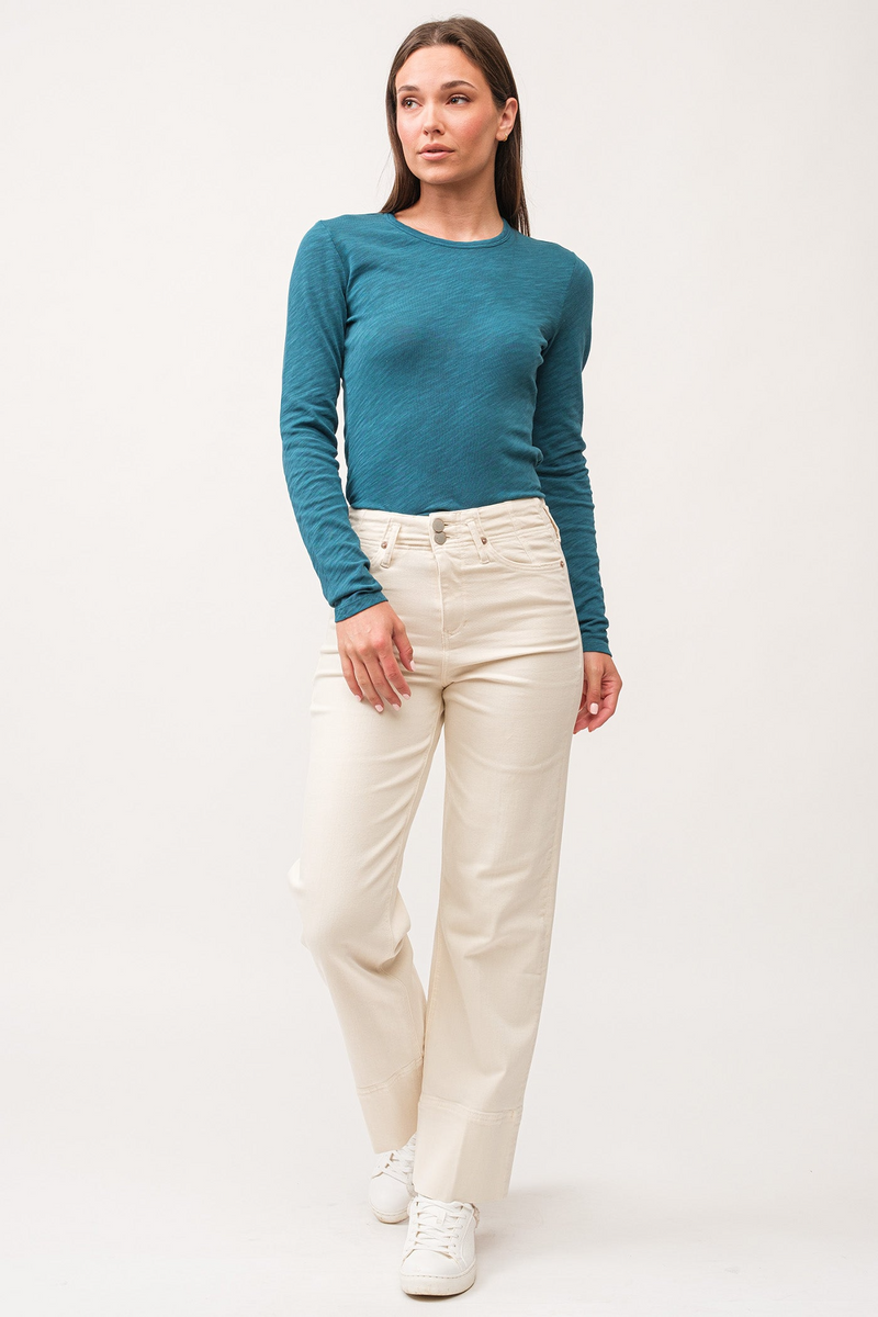 Beige Holly High Rise Straight Jeans | Wheat Jeans