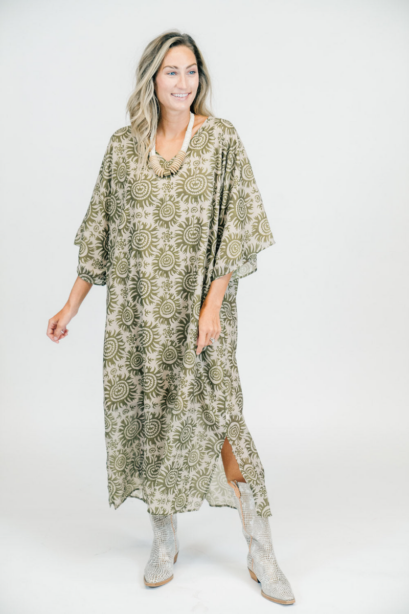 Light Gray Goldie Maxi | Olivine Maxi Dress