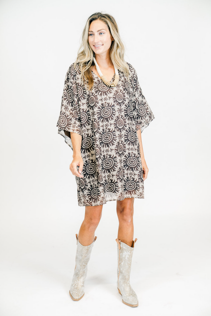 White Smoke Goldie Mini | Athena Mini Dress