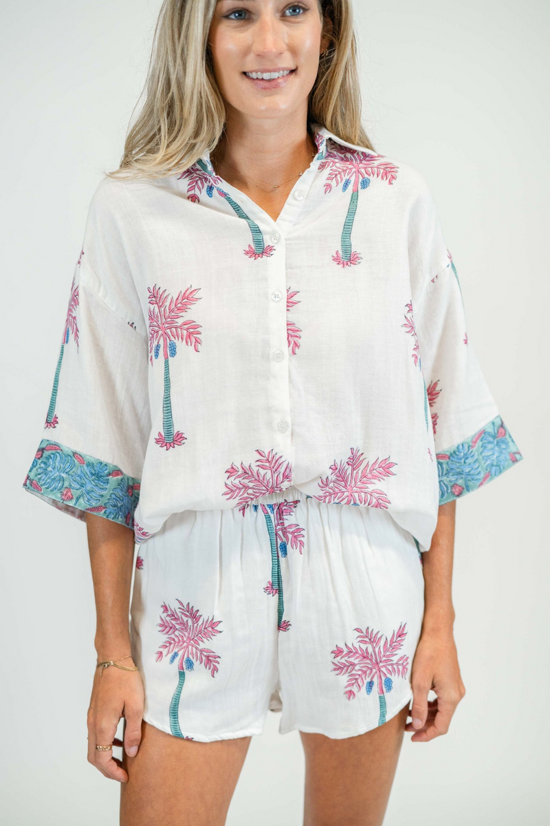 Light Gray Emory Blouse | Island Paradise Blouse