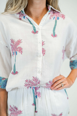 Light Gray Emory Blouse | Island Paradise Blouse