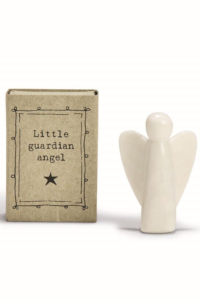 Tan Little Guardian Angel Matchbox Trinket