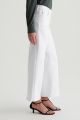 Light Gray Saige Wide Leg Crop | Gallery White Jeans