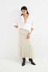 Beige Selilja Feathery Skirt Maxi Skirt