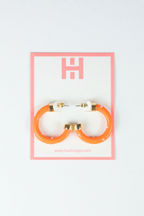 White Smoke Hoo Hoops Mini with Pearls Earring