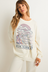 Light Gray Bon Voyage Sunday Sweatshirt Sweatshirt