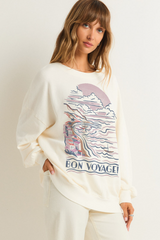 Light Gray Bon Voyage Sunday Sweatshirt Sweatshirt