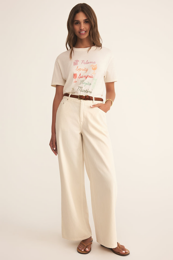 Antique White Cocktails Boyfriend Tee Graphic Tee
