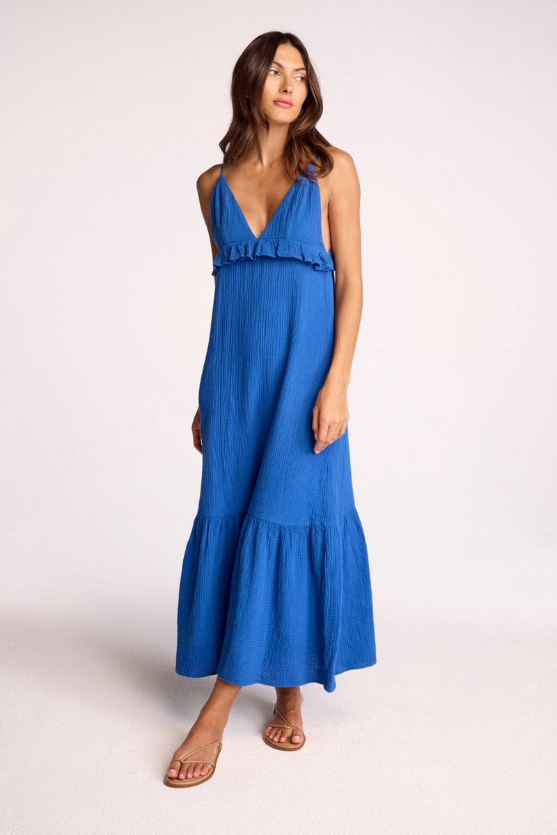 Dark Slate Blue Garnet Dress Maxi Dress