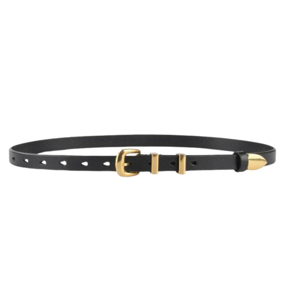 Dark Slate Gray Sleek and Chic Belt | Black belt