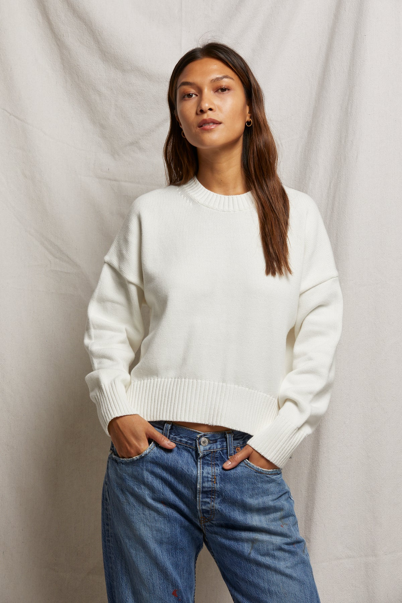 Light Gray Janet Cotton Crewneck Sweater Sweater