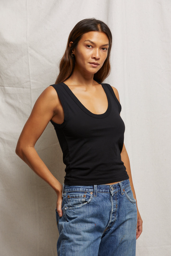 Dark Slate Gray Khara Rib Scoop Tank Tank