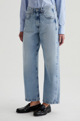 Light Gray Hattie High-Rise Barrel | Intuition Jeans