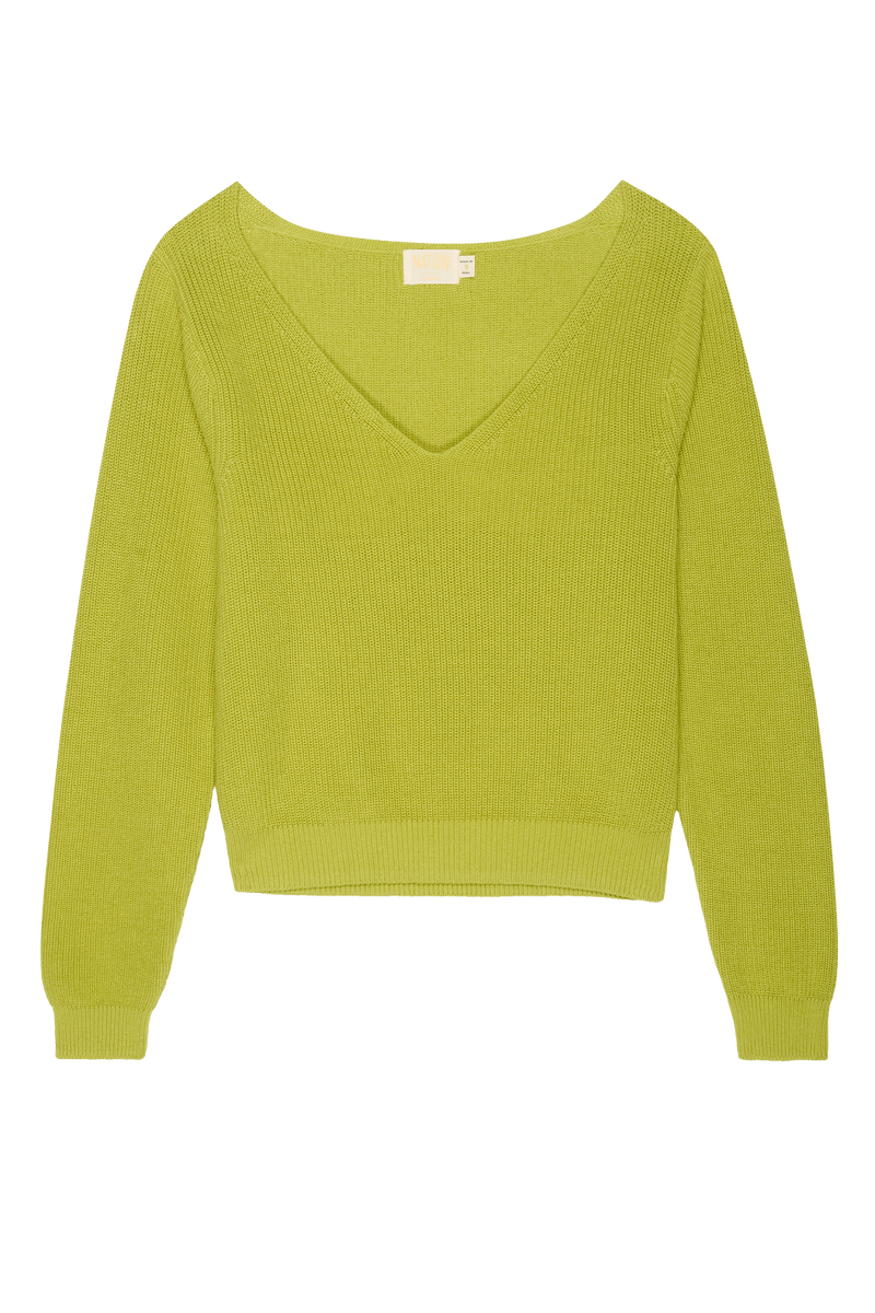 Yellow Green Lourde Sweater Sweater