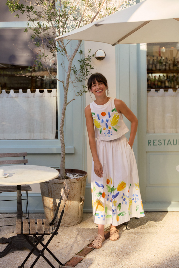 Rosy Brown Kit Skirt in Arancia Midi Skirt