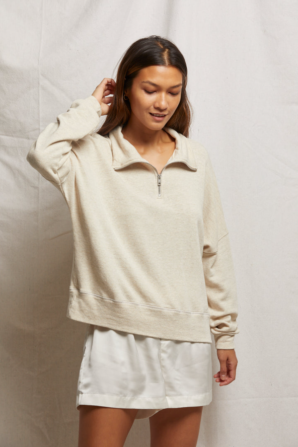 Light Gray Maren French Terry Sweatshirt Sweatshirt