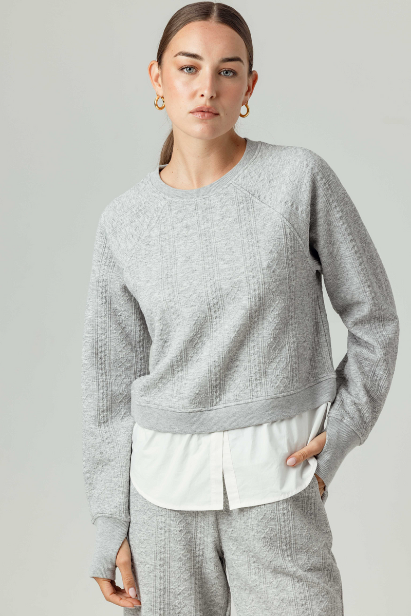 Light Gray Mor Pullover Top