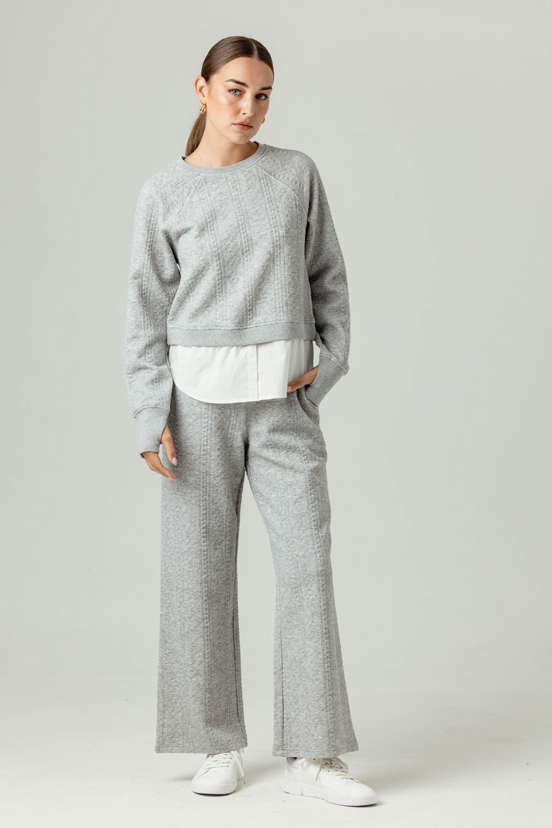 Light Gray Mor Pullover Top