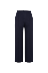 Black Ponte Knit Straight Leg Pant: Cropped Pant