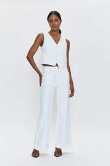 Lavender Jadyn Low Slung Palazzo Jean | Vivid White Jeans