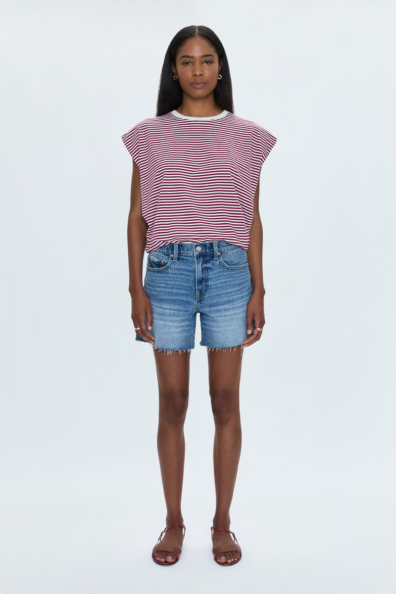 Lavender Kennedy Mid Rise Short | Central Vintage Denim Shorts